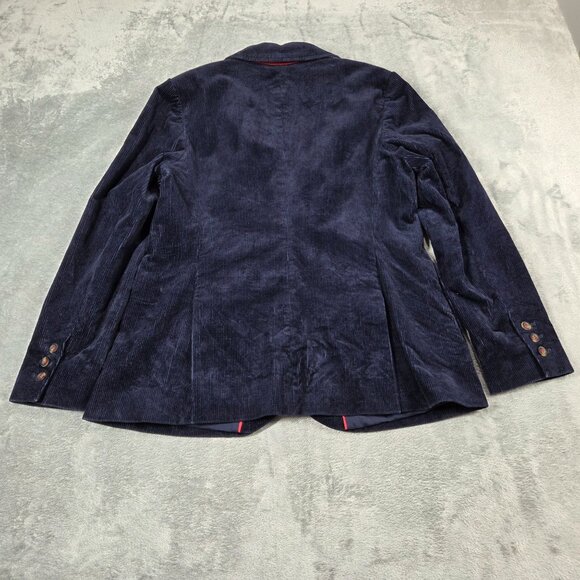 Boden Blazer Womens 10 Navy Blue Corduroy Classic Preppy Office Academia Jacket - Picture 9 of 13